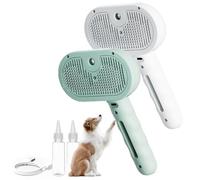 Steam Brush for Dogs, 2025 New Chewy Viral Steam Brush, 3 In 1 Rechargeable Steam Cat Brush Self Cleaning Dog Brush for Long and Short Hair Dogs, Remove Tangled Loose Hair (Mix-A)