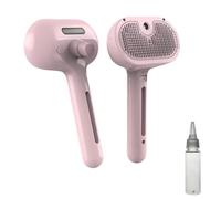 Steam Brush for Dogs, 3-in-1 Pet Steam Brush for Shedding, Mist Massage Brush Dog, Dog Grooming Tool for All Hair Types (Pink)