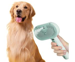 Steam | Dog Grooming - Steamer, Hair Cleaning Comb For Cats Dogs, Dog Grooming Massaging Your Hair Removal Rutine. A Removable Bristle Head Saves Time An