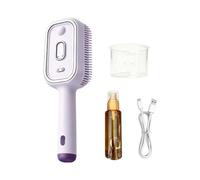 Steam Hair Brush - Electric Heated Detangling Comb, Rechargeable Anti-Static Massage Brush with Water Spray | Cordless Frizz Control HairBrush for Salon, Home, Travel, Bathroom, Bedroom Styling Use