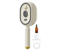 Steam Hair Brush - Tame Dry Frizzy Flyaways, Rechargeable Spray Air Cushion Massage Comb, Duual Function 300mAh Type-C Cordless Misting Device, 290g Soft Touch ABS Plastiic Base - For Scalp Care & HM