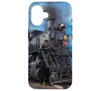 Steam Locomotive Train Vintage Railfan Carcasa para iPhone 16