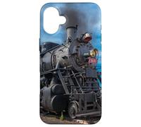 Steam Locomotive Train Vintage Railfan Carcasa para iPhone 16 Plus
