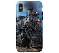 Steam Locomotive Train Vintage Railfan Carcasa para iPhone X/XS