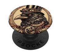 STEAM PUNK CROW sociedad steampunk PopSockets PopGrip Adhesivo