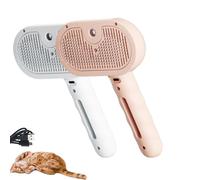 Steam Pup Brush, Roverrituals Steamup Brush, Steam-Powered Pet Grooming Brush, 3-In-1 Detanglings, Massage& Deshedding, Tool For Dogs And Cats (White+Pink)