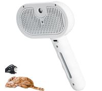 Steam Pup Brush, Roverrituals Steamup Brush, Steam-Powered Pet Grooming Brush, 3-In-1 Detanglings, Massage& Deshedding, Tool For Dogs And Cats (White)