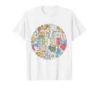 Steam Squad - Ciencia Tecnología Ingeniería Arte Matemáticas Camiseta gráfica económica, Hombre, Blanco, S