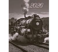 Steam Train 2026 A4 Desktop Diary With Week To Page: Locomotive Weekly Organiser For Business or Home