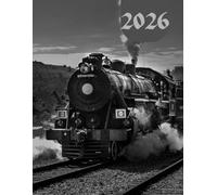 Steam Train 2026 A4 Desktop Diary With Week To Page: Locomotive Weekly Organiser For Business or Home