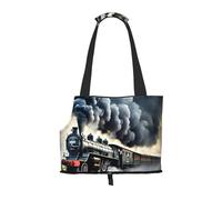 Steam Train Clouds Print Puppy Carrier Dog Walking Bags Pets Dogs Carrier Bags for Small Dogs and Cat and Rabbit