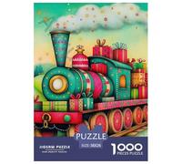 Steam Train Complex 1000 Piece Mind Puzzle - Educational Art Game for Adults and Kids 38x26cm/1000pcs
