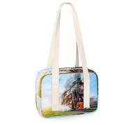 Steam Train Ddesign - Pequeñas bolsas de lona deportivas retro Ddesign para gimnasio, ligera, casual, bolsa organizadora de deportes para niños, niñas, niños, mujeres y hombres