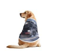 Steam Train Depart Sunset - Conjunto de mangas para perro, divertido chaleco lavable a máquina para perros medianos y grandes