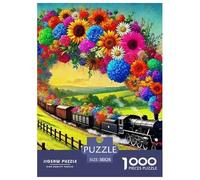 Steam Train Hard 1000 Piece Creative Puzzle - Art Entertainment for Adults and Kids 12+ 38x26cm/1000pcs