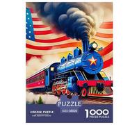 Steam Train Intricate 1000 Piece Creative Puzzle - Art Entertainment for Adults and Kids 38x26cm/1000pcs