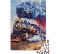 Steam Train Jigsaw Puzzles Puzzle for Adults Kids. 1000 Pieces Great Gifts Challenge Toy Educational Games Home Decoration for Educational Games Gifts 1000pcs (75x50cm)