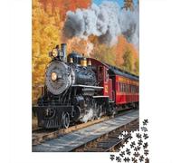 Steam Train Jigsaw Puzzles Puzzle for Adults Kids. 1000 Pieces Whimsical Challenge Toy Educational Game Home Decoration for Adults& Kids Age 14 Years Up 1000pcs (75x50cm)