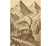 Steam Train Notebook - Vintage Mountain Scene Journal for Railway Enthusiasts: 120 Pages of Lined Paper | 6 x 9 in | Ideal Gift for Spotters, Collectors, and History Fans