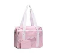 STEAMEDBUN Kawaii Ita Bag - Bolsa escolar japonesa, bonita bolsa de hombro grande, bolso de corazón de anime, Rosa, 14.8x4.8x11 inch (LxWxH), Duradero