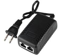 STEAMEMO Adaptador de inyector Gigabit PoE de 52 V, 15 W 10/100/1000 Mbps compatible con IEEE 802.3af, Plug & Play, adaptador Gigabit PoE para cámaras IP y teléfonos VoIP, distancia de red de hasta