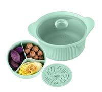 Steamer Basket | Expandable plegable Vegetable Steaming Baskett with Handle | Stainless Steel Adjustable Utensils for Soup Fish Oven Air Fryer Home Apartment Cooking Kitchen
