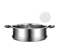 Steamer de acero inoxidable, olla de cocción vegetal, bandeja de vapor multicapa, utensilios de cocina para comidas diarias, mariscos, huevos, postres, pastries, soup color negro