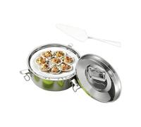 Steamer Pan, Rustproof Stainless Cookware, Easy Clean with Non Stick Feature, Steaming Insert Pans for Food and Oatmeal, Steamer with Stackable Design, Cooking for Camping and Travel