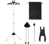 Steamer Stand for Clothes, Foldable Garment Rack for Handheld Steamer, Compact Steam Ironing Station for Travel Dorm Hotel Apartment RV Home Use, Quick Setup Clothes Holder 160x57x46cm
