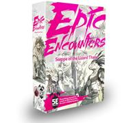 Epic Encounters: Steppe of The Lizard Thane - Juego de mesa de rol de fantasía con 20 miniaturas detalladas, alfombrilla de juego de doble cara y libro de aventuras Game Master con estadísticas de