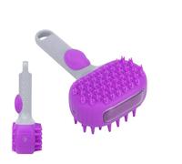 Steaming Cat Brush, Pet Steamer Brush, Double-Sided Massager, Knot-Proof Grooming Tool, Deep-Cleaning Gentle Detanglers, Perfect for Dog Bathing Kitten Shedding Season, 19x10x6cm Purple Blue
