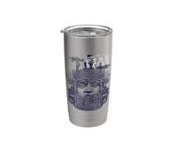 Steampunk Aesthetic Macabra Encyclopedia Maya Statue Vaso térmico de acero inoxidable de doble pared