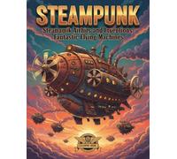 Steampunk Airships and Inventions: Fantastic Flying Machines: An Intricate Coloring Book for Adults Featuring Mechanical Wonders, Retro-Futuristic Gadgets, and Victorian Steam-Powered Vehicles