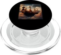 Steampunk Barco Pirata En Las Nubes Pintura Digital PopSockets PopGrip para MagSafe
