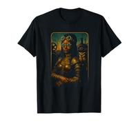 Steampunk Black Women Mona Lisa Art Camiseta