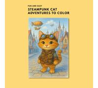 Steampunk Cat Coloring Book for Kids: Whimsical Gear-Powered Felines & Creative Mechanical Adventures