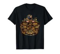 Steampunk Ciudad Topo Subterráneo Fantasía Burrow Escena Camiseta