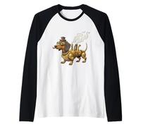 Steampunk Dachshund Steam Punk Dachshund Vintage Salchicha Perro Camiseta Manga Raglan