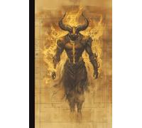 Steampunk Demon Warrior Hardcover Composition Notebook | Mythology Fire Creature Illustration Journal | 5.5x8.5 in | 240 Pages | College Ruled Lines | Unique Gift for Fantasy Lovers & Students