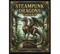 STEAMPUNK DRAGONS Coloring Book: 50 Mechanical Dragon Designs (Steampunk Coloring Book Collection)