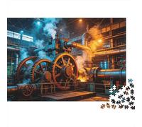 Steampunk Factory 1000 Piece Puzzles Recycled Industrial Gears Senior Puzzles Family Gaming Time Props Party Accesorios de Juego for Adultos and Age 10 Up 38x26cm/1000pcs