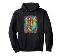 Steampunk Fairy Redhead Mechanical Wings Stained Glass Sudadera con Capucha