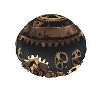 Steampunk Gears - Gorro de ducha para mujer, ligero, reutilizable, suave, impermeable, a prueba de fugas.