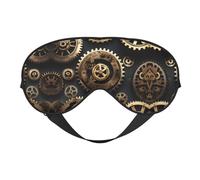 Steampunk Gears Print - Máscara de dormir unisex de doble cara, ideal para dormir profundamente y cuidado de la piel