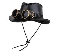 Steampunk Hat, Gothic Traje, 22,05 x 22,83 pulgadas, Top Hat, Dress Up Accessory with Goggles and Gear Decor for Cosplay, Masquerade, Theater, Fashion Shows, Events, Festival, , Photoshoot
