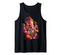 Steampunk Hindú Ganesha Puja Elefante Meditación Yoga Murti Camiseta sin Mangas