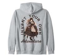 Steampunk Inventa tu Propia Aventura Steampunk Anime Girl Sudadera con Capucha