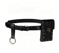 Steampunk Medieval Leather Waist Belt Pouch, Renaissance Retro Purse Bag for Cosplay Costume Accessory(Noir)