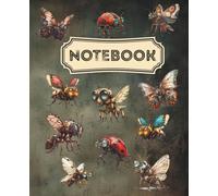 Steampunk Notebook: Wide Ruled Vintage-Style Journal with Insect Cover - Great for Boys, Girls, Kids, or Adults - Ideal for Note Taking, Back to School, or Creative Writing