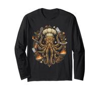 Steampunk Octopus Chef Cook Mechanical Cuisine Manga Larga